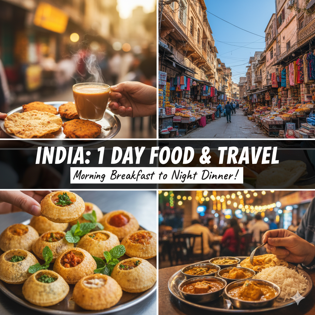One Day Travel Food Challenge India street food and travel