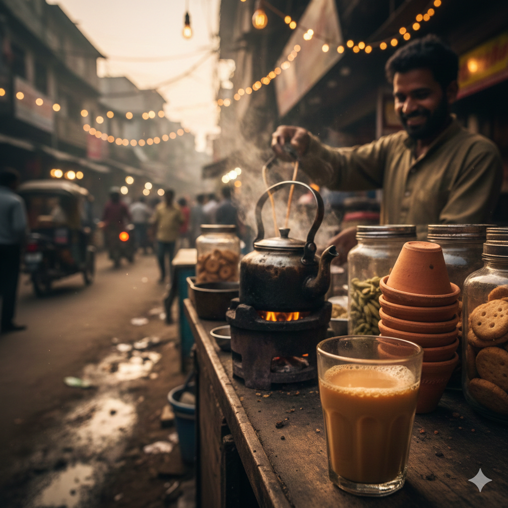 Indian famous tapri chai