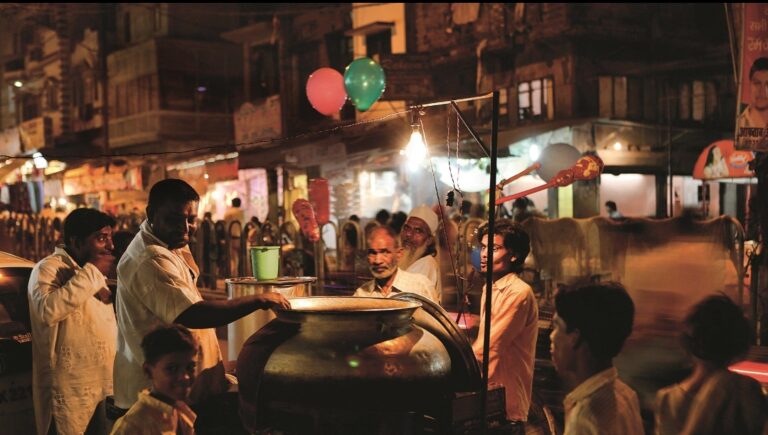 night street food india