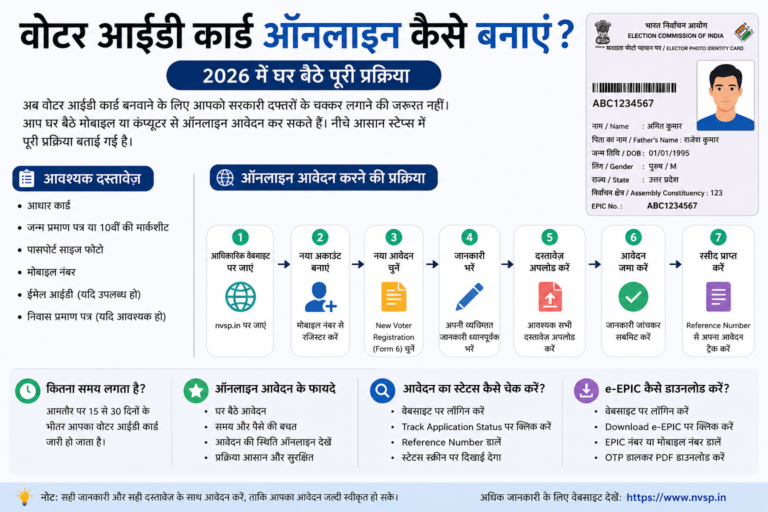वोटर आईडी कार्ड ऑनलाइन कैसे बनाएं