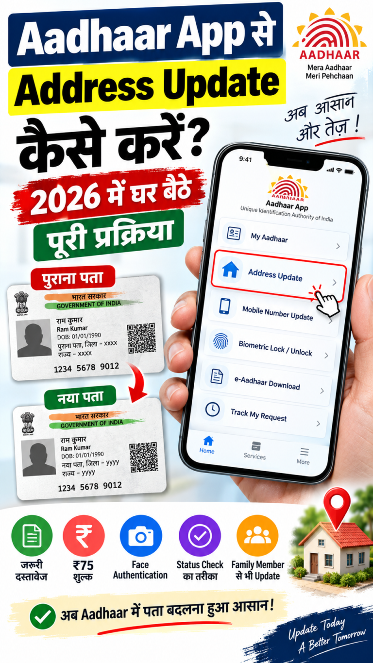 Aadhaar App से Address Update