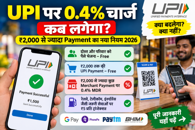 UPI पर 0.4% चार्ज 2026