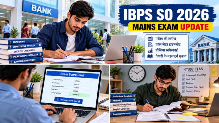 IBPS Specialist Officer 2026 Mains Exam Update